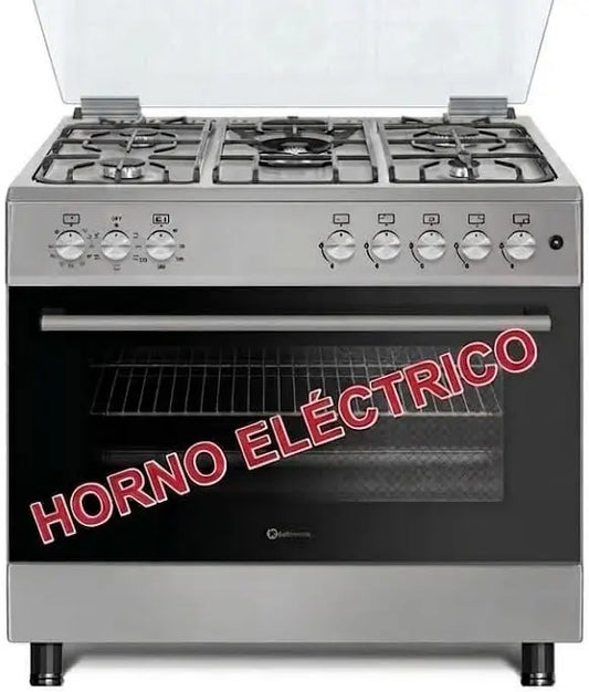SOLTHERMIC F9L50E5RI COCINA GAS CON HORNO ELECTRICO INOX/ANCHO 90 CMS / 5 FUEGOS/HORNO PANORAMICO 115 L. / SISTEMA DE SEGURIDAD FFD/ENTREGA A DOMICI