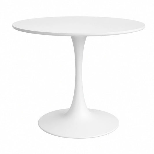 Mesa Redonda Zurich para Comedor o Cocina, 100 cm, Color Blanco