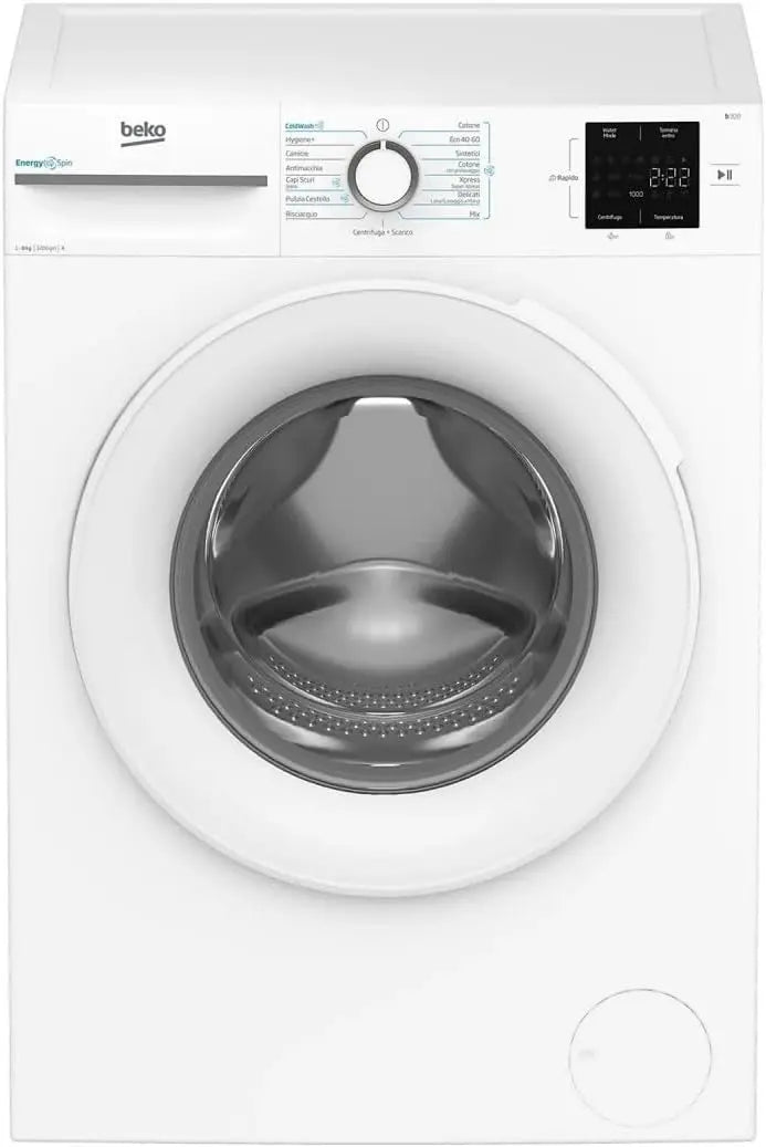 Beko lavadora 8kg Energy Spin A de velocidad variable Vapore 1200giri Bmwu3821w