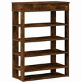 Zapatero estrecho de madera roble 60x30x98 cm para entrada
