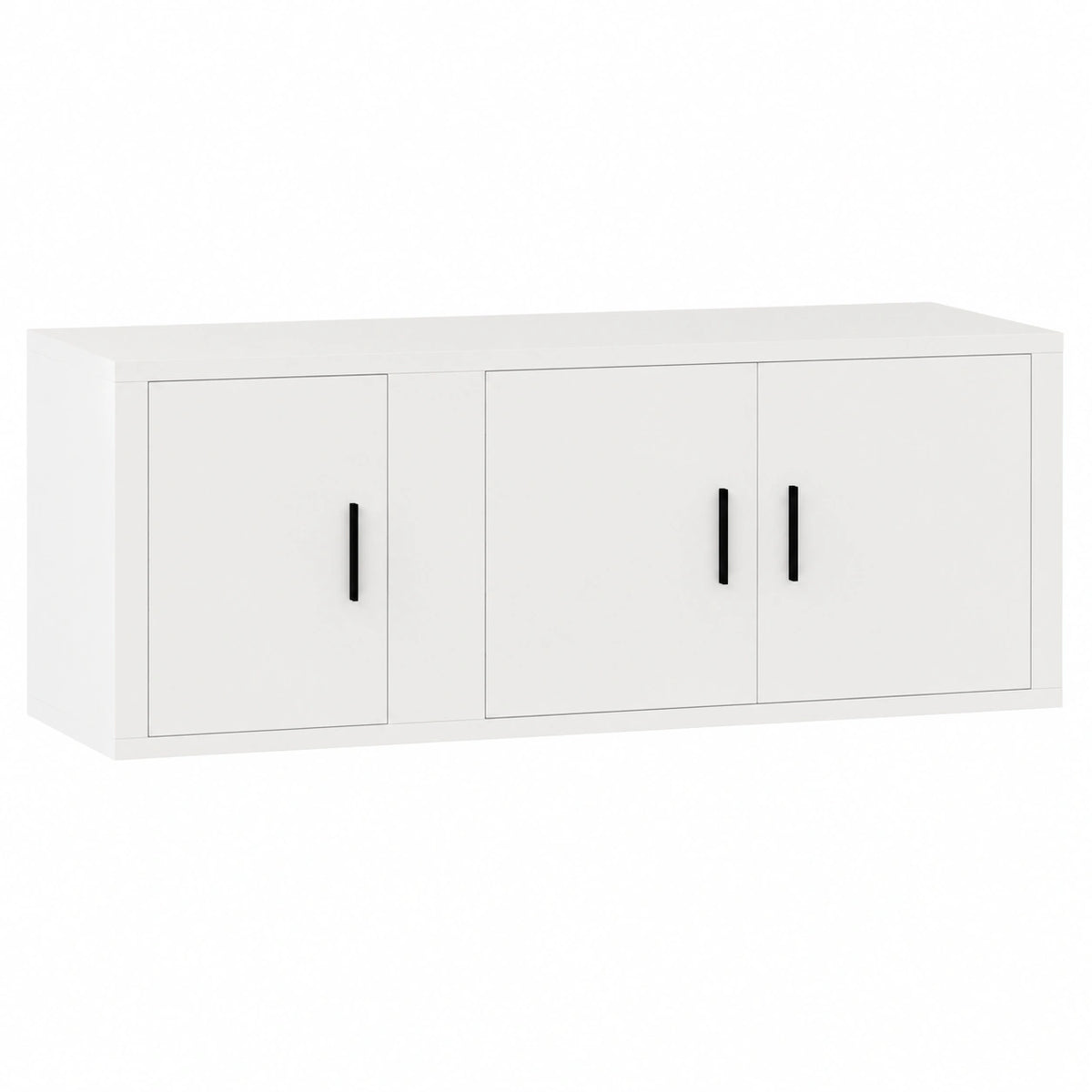 Conjunto de Mueble TV Blanco Vintage 80x35x40 cm de Madera para Salón y Dormitorio