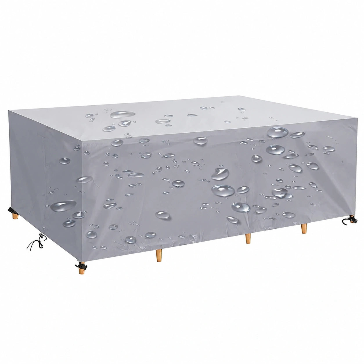 Cubierta Impermeable para Mesa de Jardín Rectangular, Anti-UV y Resistente al Polvo, 200x100x75 cm