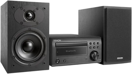 DENON, Sistema Compacto de Alta fidelidad Denon D-M 41 Dab con 2X 30W de Potencia de Salida, Negro.