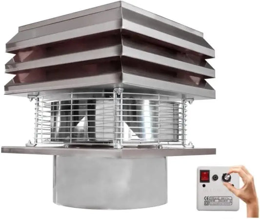 Gemi Elettronica Extractor de Humos de Acero Inoxidable para Chimenea 30 cm