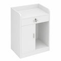 Mostrador de Recepción de Madera Blanca para Tiendas y Hoteles