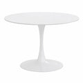 Mesa Redonda Blanca de Comedor Adec Group Gina, 110 cm x 75 cm