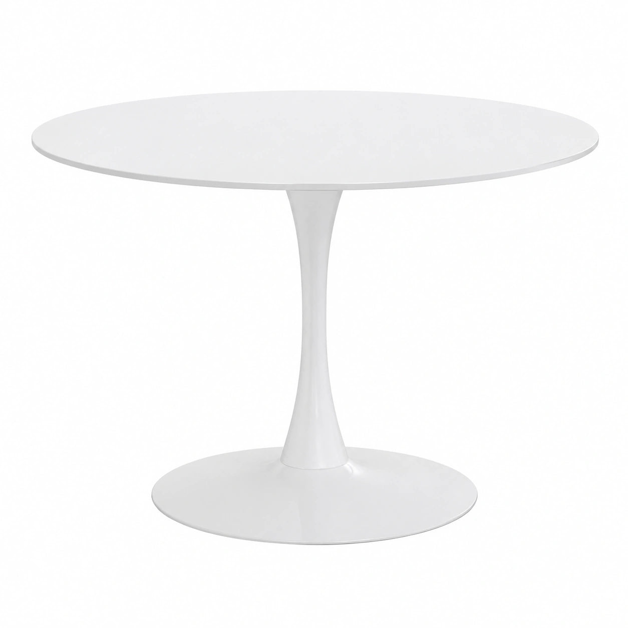Mesa Redonda Blanca de Comedor Adec Group Gina, 110 cm x 75 cm