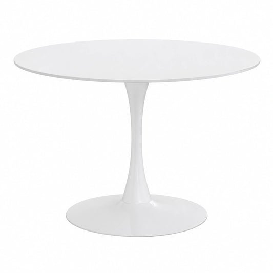Mesa Redonda Blanca de Comedor Adec Group Gina, 110 cm x 75 cm