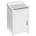 Mueble de baño de resina y PVC con lavabo blanco 45x50 cm
