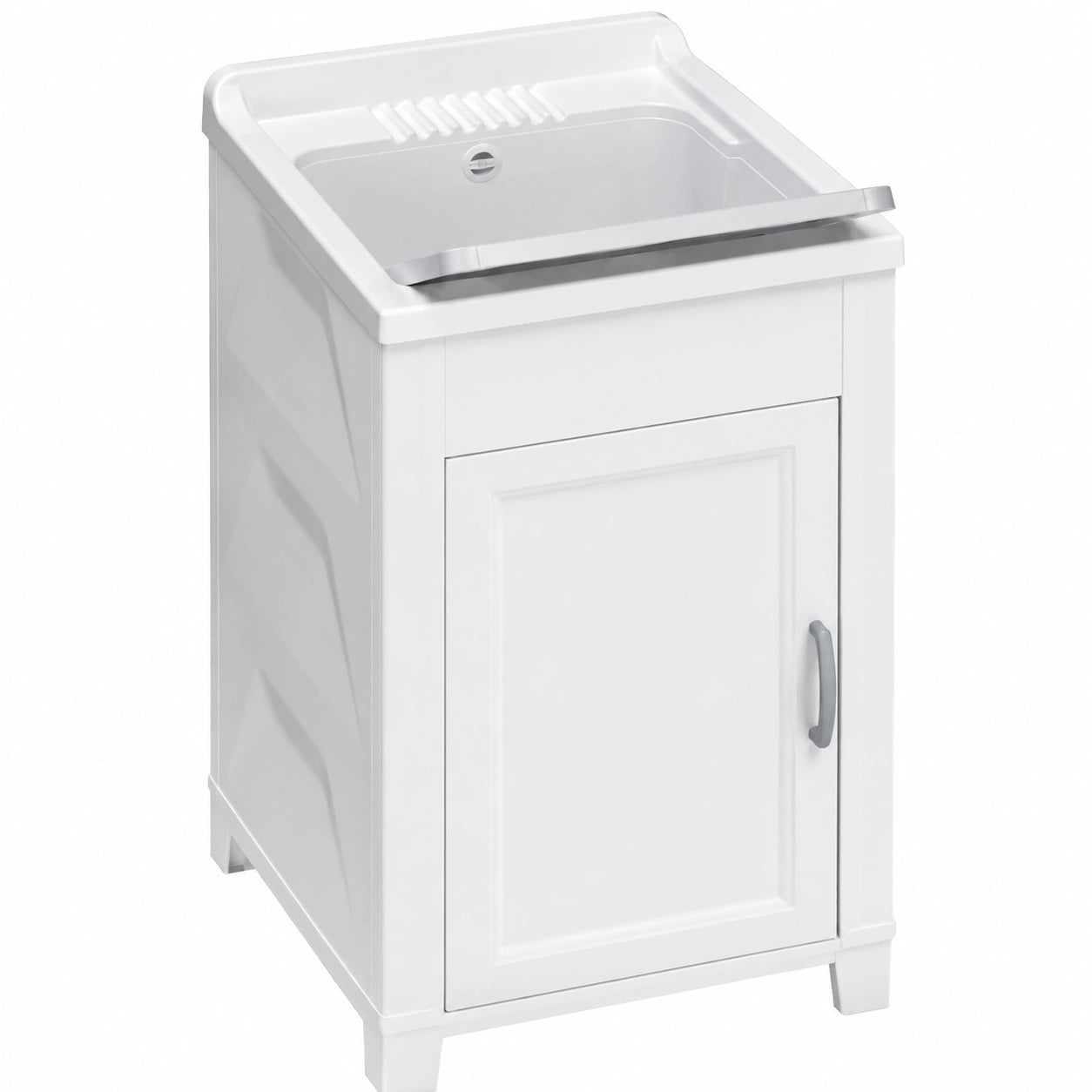 Mueble de baño de resina y PVC con lavabo blanco 45x50 cm