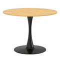 Mesa de Comedor Redonda para 4 Personas con Patas de Madera Estilo Tulipán, 100 cm