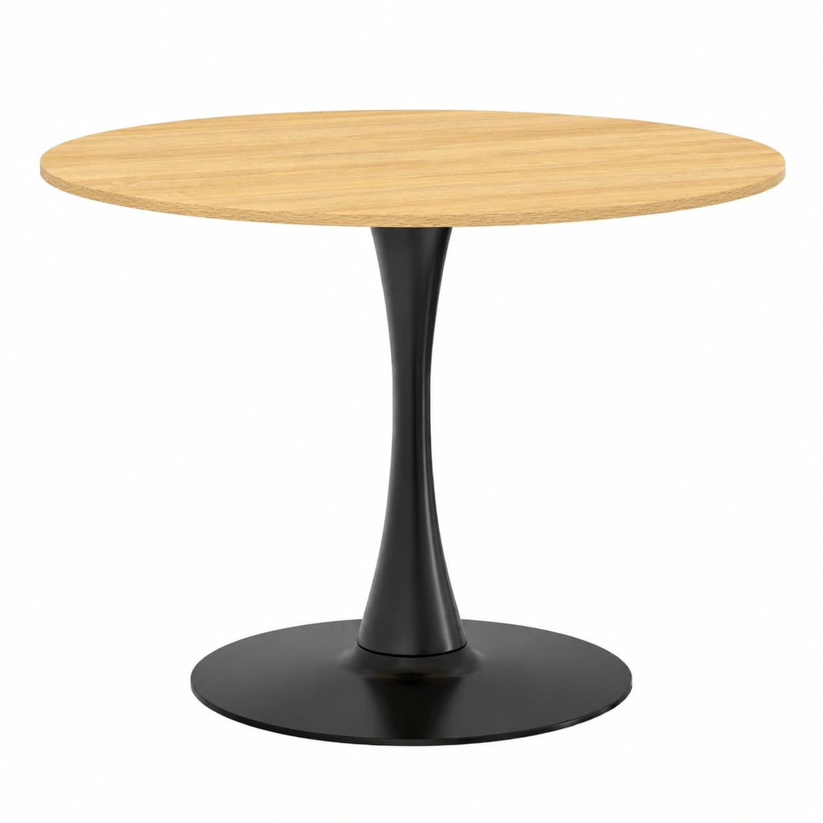 Mesa de Comedor Redonda para 4 Personas con Patas de Madera Estilo Tulipán, 100 cm