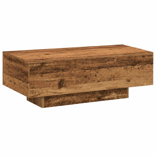 Mesa de Centro de Madera Reciclada Vintage para Salón 100x50x31 cm