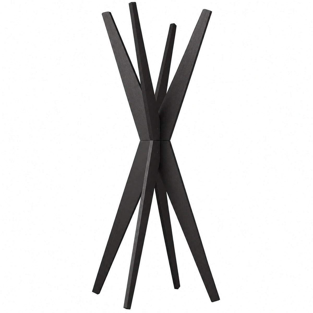 Perchero de Pie Emma de Madera Negra, Diseño Moderno, Hecho en Italia
