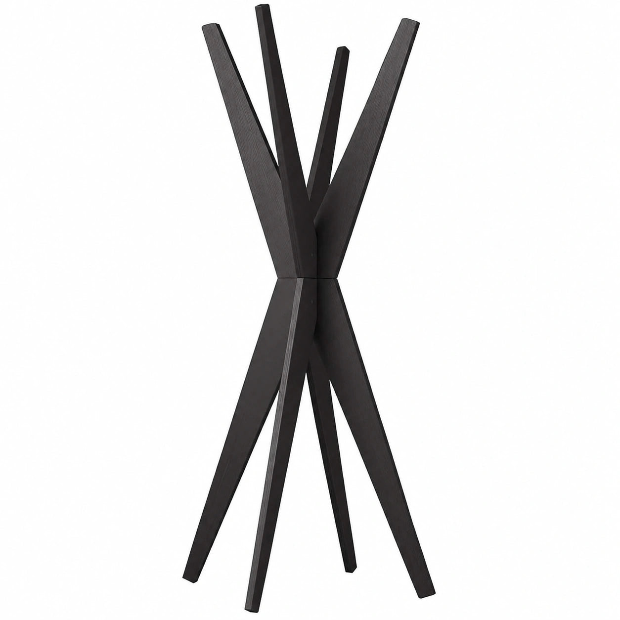 Perchero de Pie Emma de Madera Negra, Diseño Moderno, Hecho en Italia