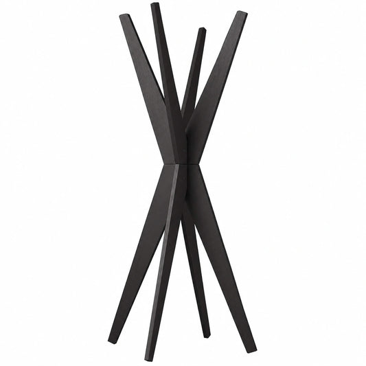 Perchero de Pie Emma de Madera Negra, Diseño Moderno, Hecho en Italia