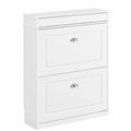 Mueble Recibidor Moderno con Cajón y Estantes Ajustables, Blanco 75x24x96 cm
