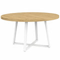 Mesa de Comedor Extensible Selma para 4 a 8 Personas, Madera y Blanco, 110-150 cm