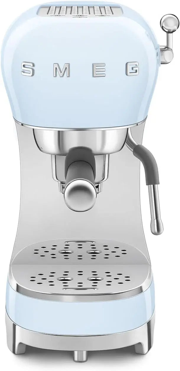 Smeg, ECF02PBEU, Máquina espresso con función de vapor capuchino, bloque térmico, caja grande de taza y doble función café, depósito de agua de 1 l