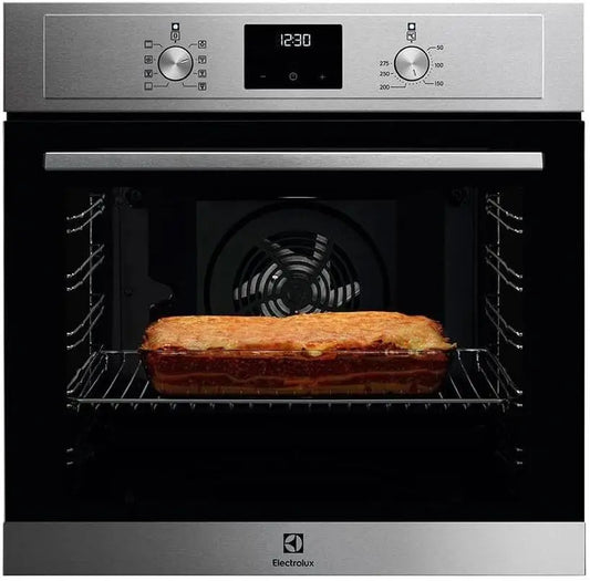 Electrolux COH3H54TX Horno Multifunción con limpieza fácil, 7 funciones, Grill, Calentamiento rápido, Temporizador LED, Seguridad infantil, Inox