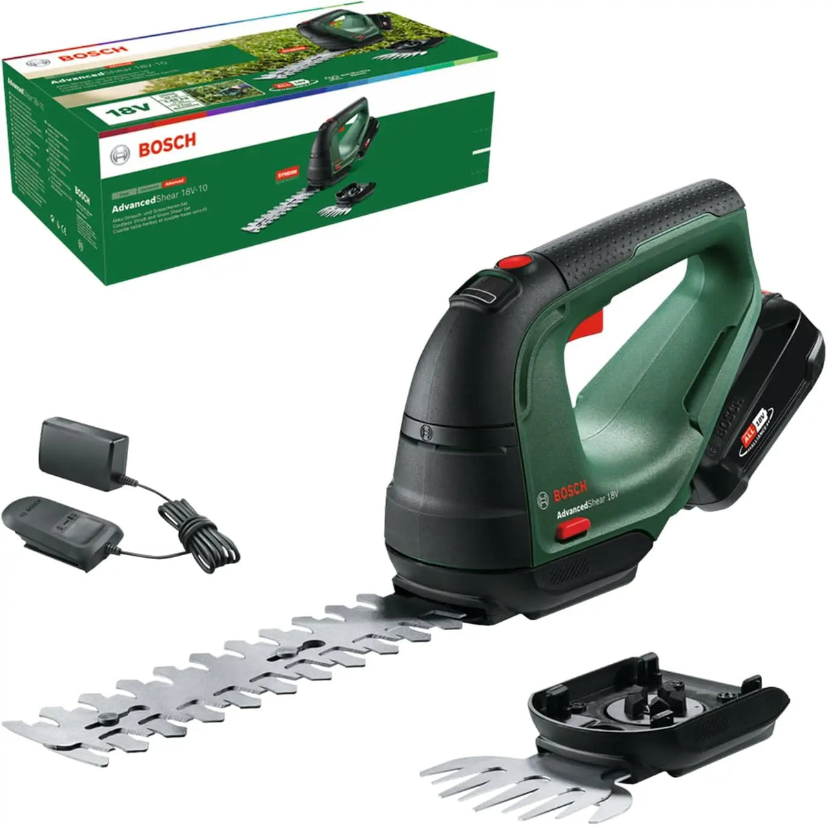 Bosch cortacésped/cortasetos a batería AdvancedShear 18V-10