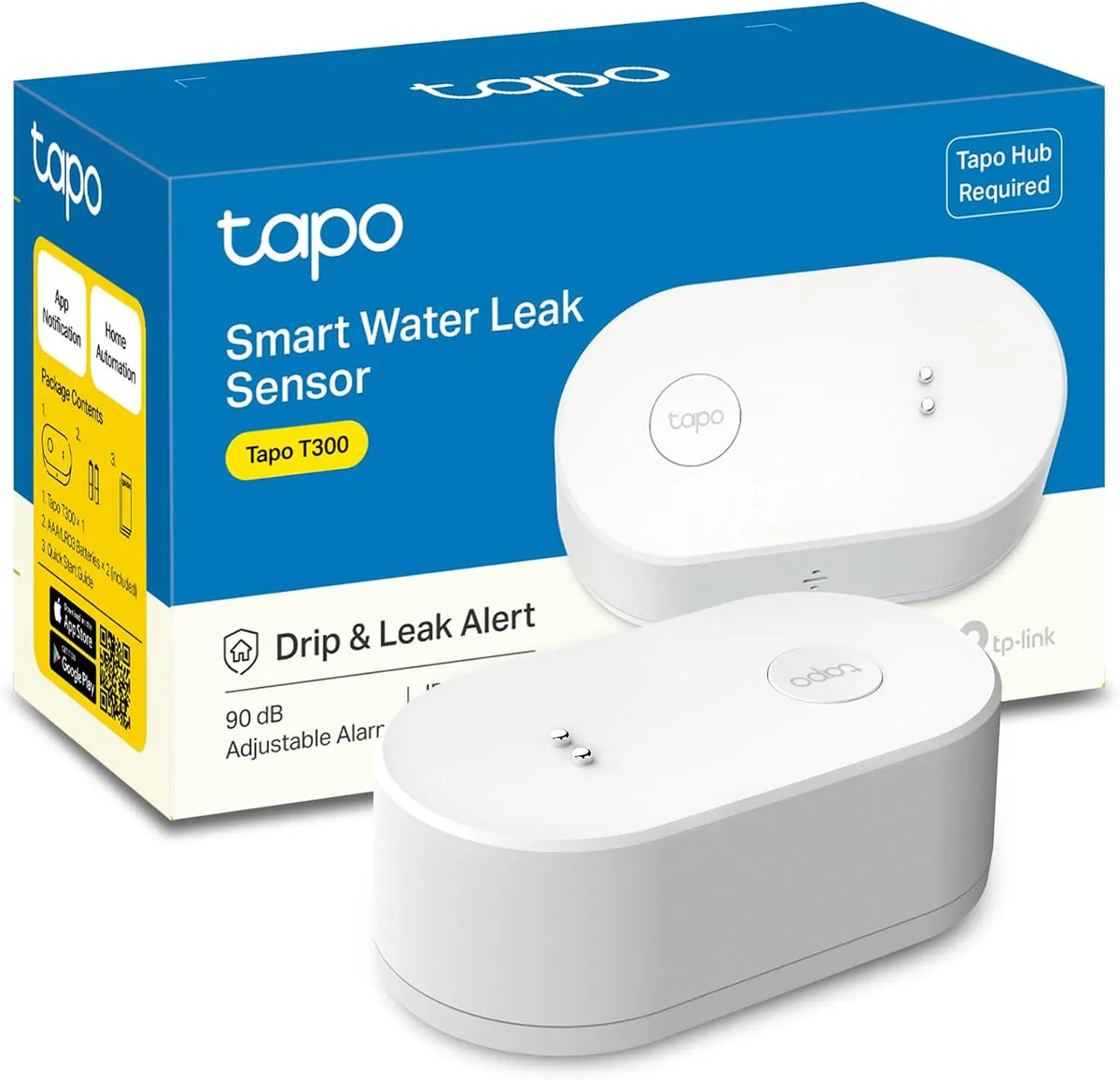Tapo T300, Sensor Inteligente de Fugas de Agua, Alarma de Fugas de 90 dB