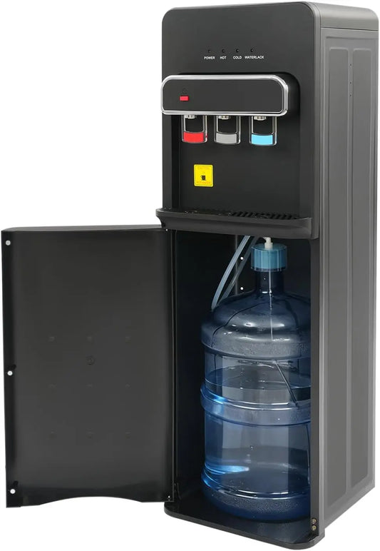 Dispensador de agua eléctrico de pie con carga inferior, dispensador de agua para oficina con 3 salidas de agua, dispensador de agua fría para hogar