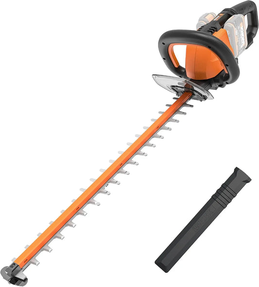 WORX wg284e.9 40 V (2 x 20 V), Eléctrico Dual tipo de cuchillas para uniforme Cortes, Incluye Funda, Cortasetos sin carga y batería