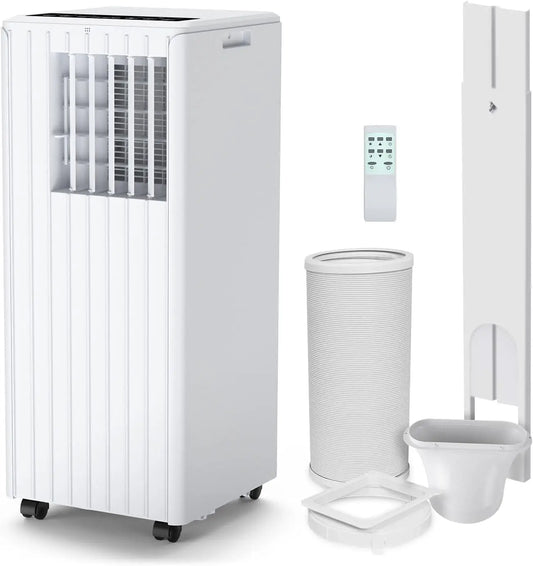 Aire acondicionado portátil 7000 BTU con mando a distancia, 3 en 1 Climatizador monobloque móvil con frío, silencioso, Deshumidificador, Ventilación