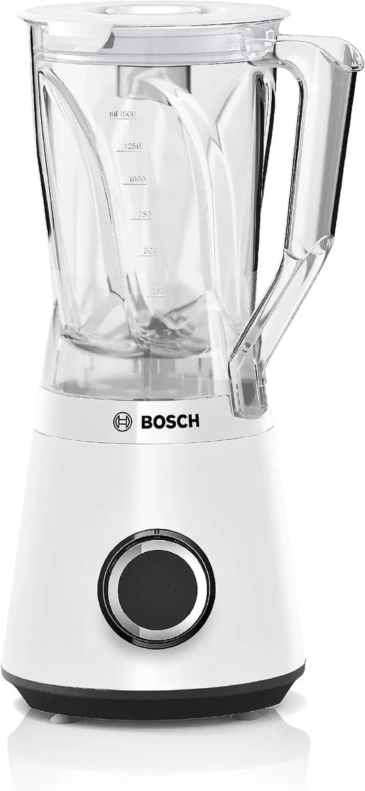 VitaPower, Batidora Bosch MMB6141W, 1200 W, 30000 rpm, 2 velocidades, cuenco de 1, 5 L, 4 cuchillas extraíbles, color blanco