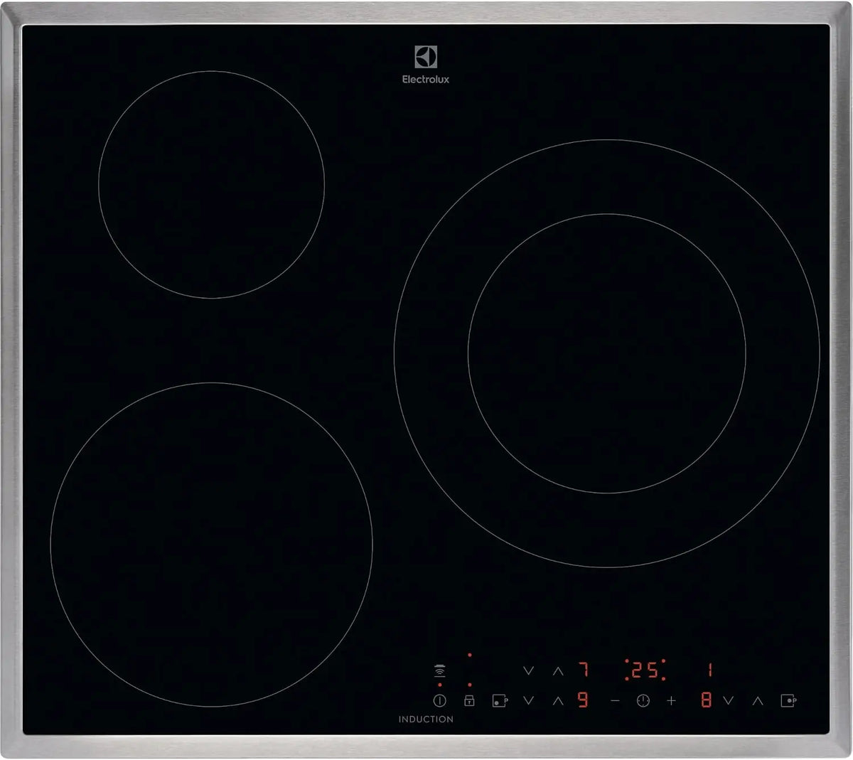 Electrolux LIT6346M Placa de Inducción, 60 cm, 3 Zonas de Cocción, Función Pausa, 3 Niveles de Intensidad, Función PowerBoost, Calentamiento Rápido