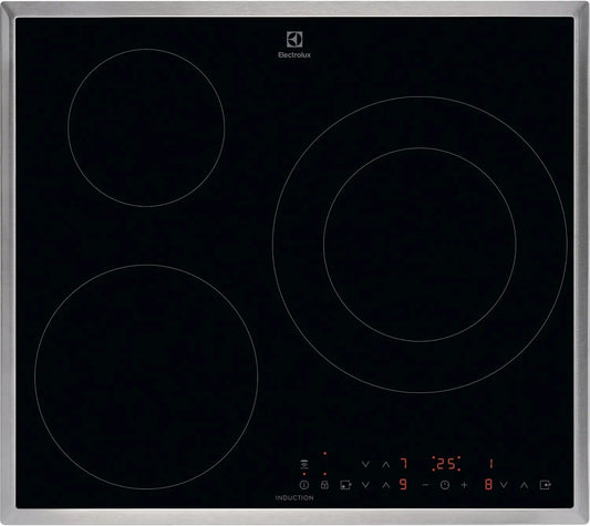 Electrolux LIT6346M Placa de Inducción, 60 cm, 3 Zonas de Cocción, Función Pausa, 3 Niveles de Intensidad, Función PowerBoost, Calentamiento Rápido