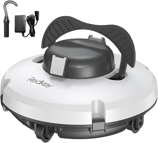 Redkey Upgrade S100 Robot Limpiafondos Piscina Sin Cable, 200 Minutos de Autonomía, Sube Pendientes de 18°, Motor Doble, Parada Automática