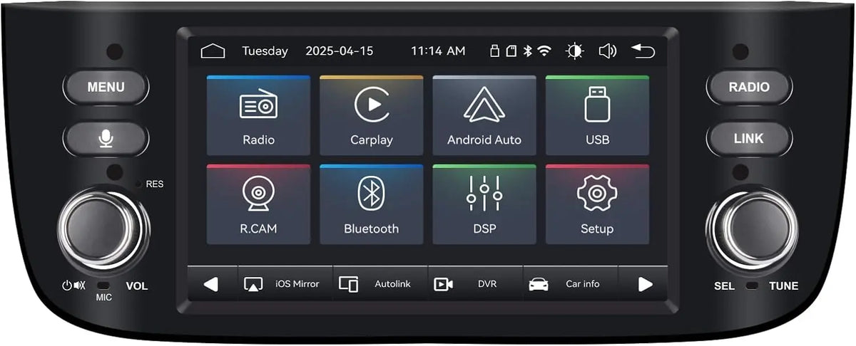 Radio Coche Linux Inicio Rápido Compatible Fiat Punto 2010-2016/Linea 2012-2015