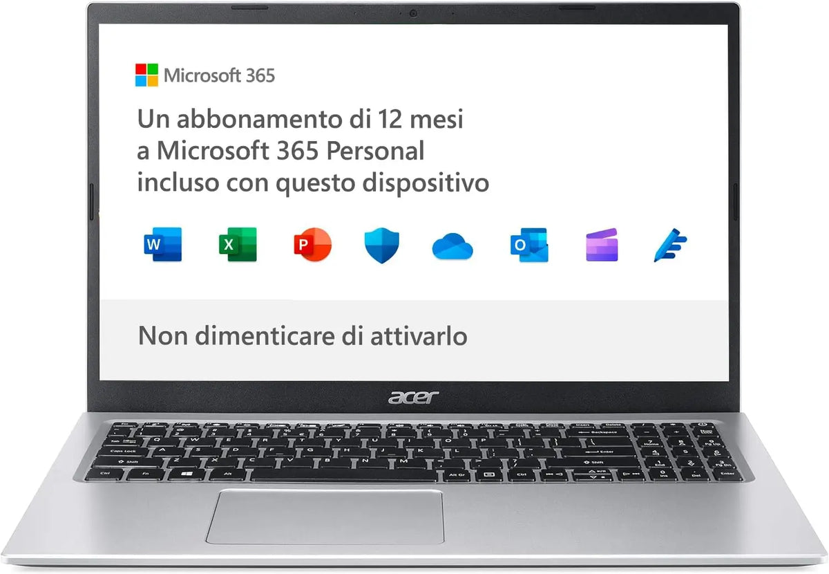 Acer Aspire 1 A115-32-C56R Portátil, Procesador Intel Celeron N4500, 4 GB DDR4, 128 GB eMMC, Pantalla 15, 6' FHD LED LCD, Intel UHD, Microsoft 365