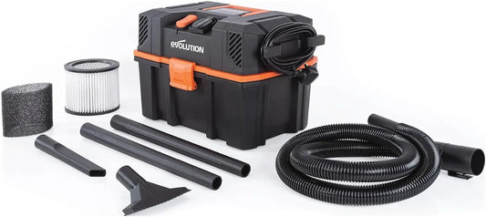 Evolution Extractor de polvo de aspirador en húmedo y seco R15VAC con toma de fuerza. Potente motor de 1000 vatios. Función de aire dual