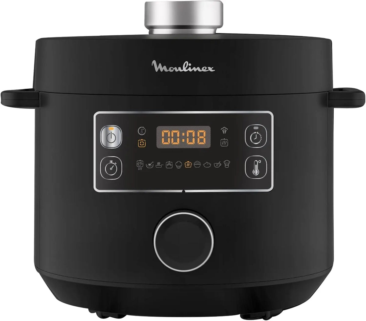 Moulinex Epic Turbo Cuisine CE7548, Olla a presión eléctrica 1090 W, 10 programas automáticos, cestillo de cocción al vapor, Negro