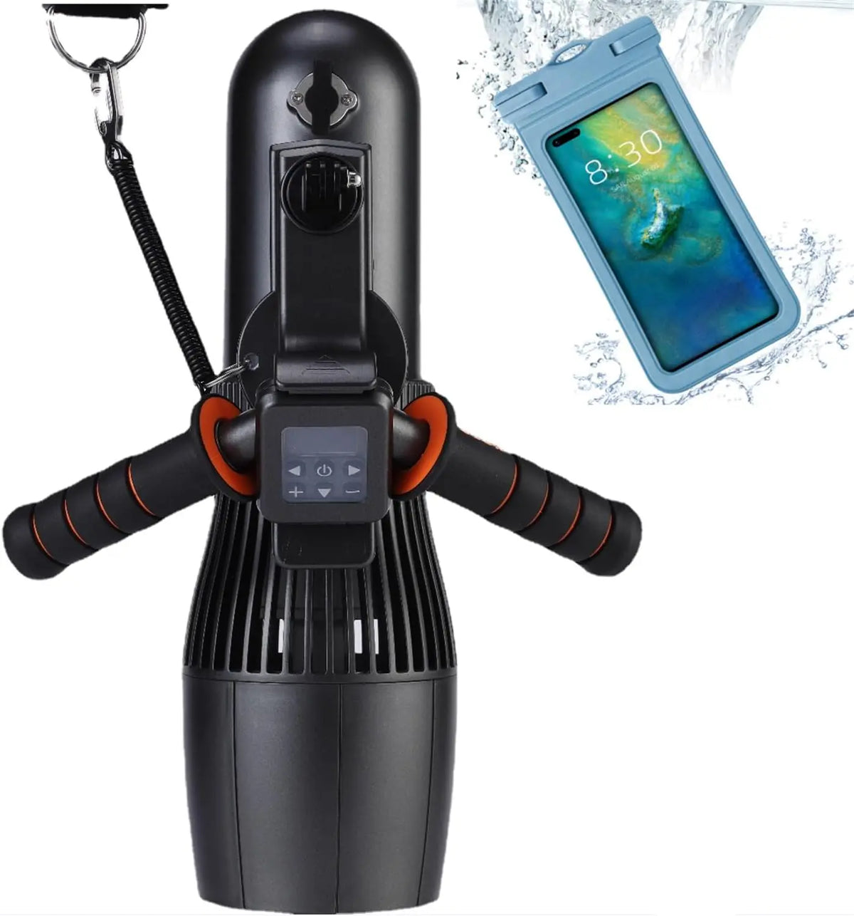 Patinete submarino con bolsa impermeable de 30 m, motor RC SUP de 500 W con interruptor de 10 velocidades
