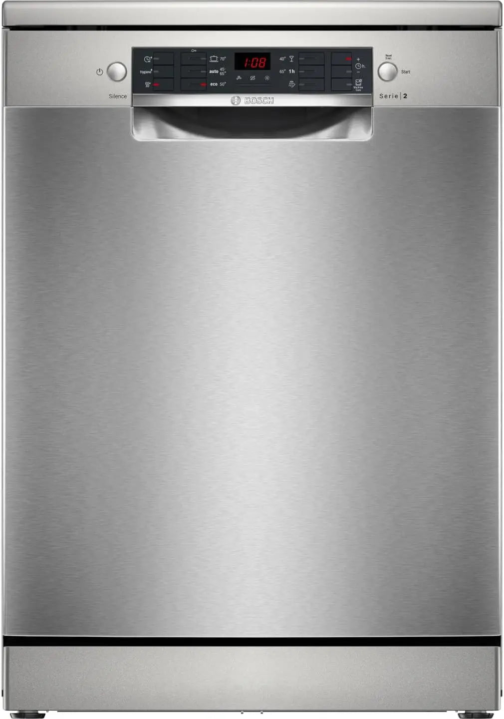 Bosch SMS26AI01F, Serie 2, Lavavajillas 60 cm, Colocación libre, Acero inoxidable