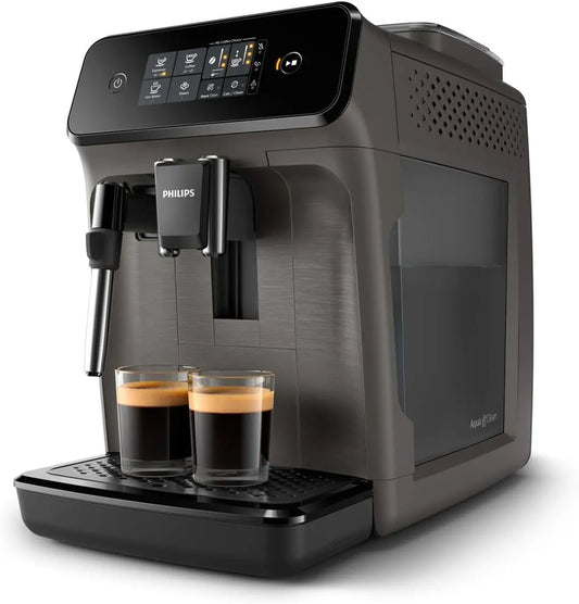 Philips Cafetera espresso con amoladora EP1224/00, Pantalla táctil, Filtro AquaClean, Trituradora ajustable de 12 niveles