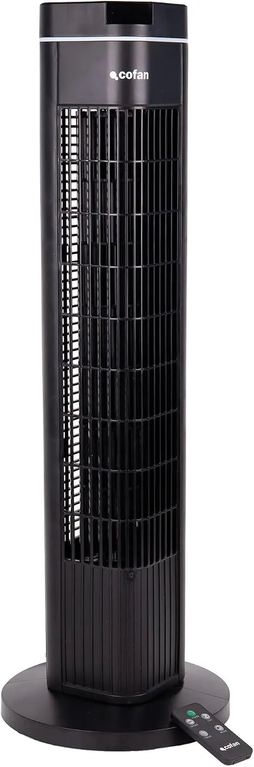Cofan Ventilador de Torre con Control Remoto en color Negro