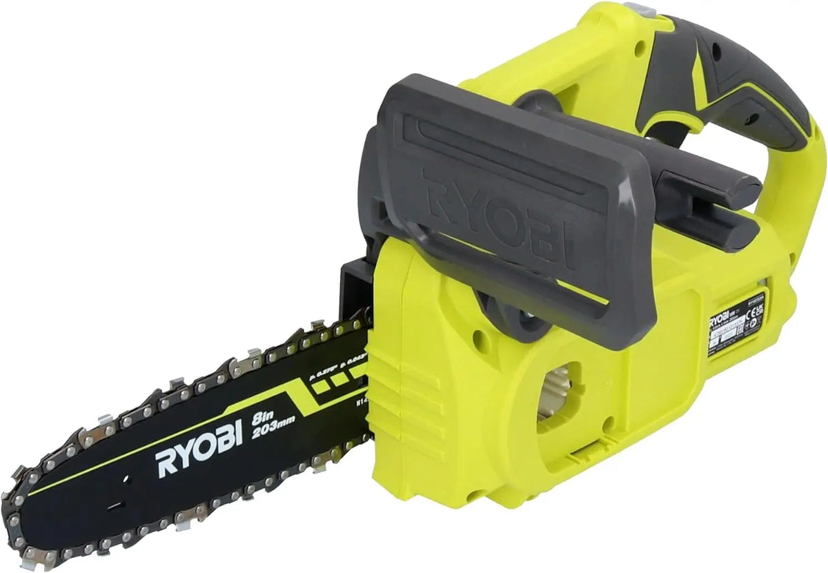 RYOBI, Motosierra Eléctrica Compacta 18V ONE+ 20 cm, Pequeña Herramienta de Poda de Arboles, Tensor de Cadena Lateral, RY18CS20A-0