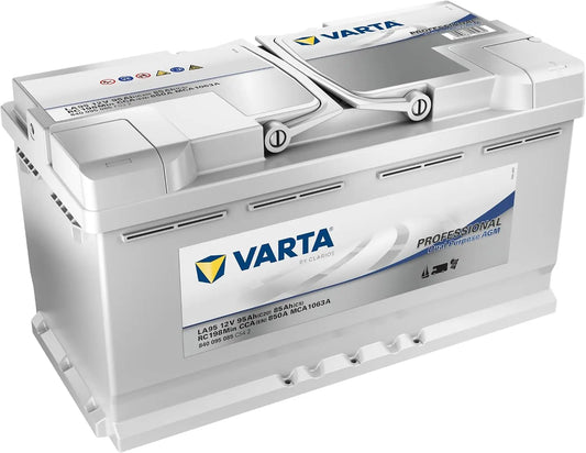 Varta 840095085, Baterías para coche, 12V, capacidad 95 Ah, código LA 95, AGM profesional de doble propósito, 175 mmx 353 mm x190 mm