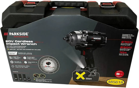 Llave de impacto inalámbrica PARKSIDE PERFORMANCE PASSP 20- Li X20V, máx. 1898 Nm, hasta M33, 1/2'(en maletín de transporte