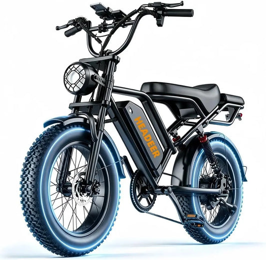 BK20 Bicicleta eléctrica para Adultos, 48 V, 20 Ah, autonomía de 60-100 km, Bicicleta eléctrica de 20 Pulgadas, Doble suspensión