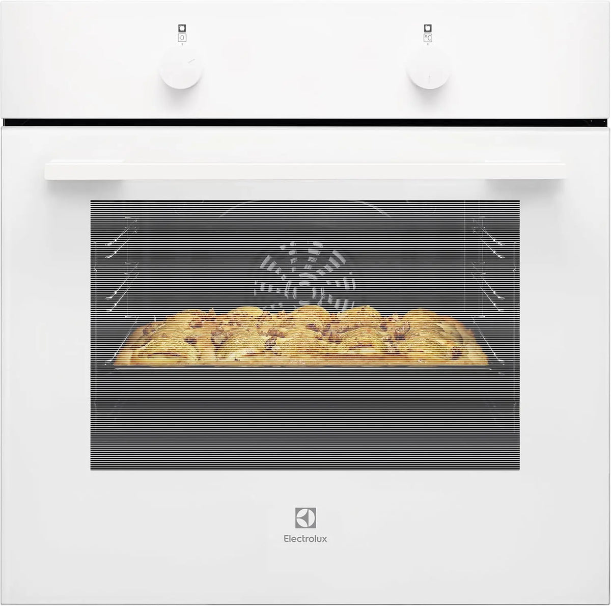 Electrolux CKB101W Horno Integrable Multifunción 60 cm, Limpieza AquaClean, 6 Funciones, Cavidad XXL, 58L Capacidad, Mandos Fijos, Blanco, Clase A