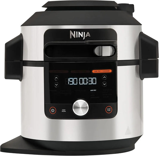 Ninja Foodi MAX Olla eléctrica multifunción con SmartLid, 7, 5 l, 12 funciones de cocción en 1, Olla a presión, Freír con aire, Cocción lenta y más