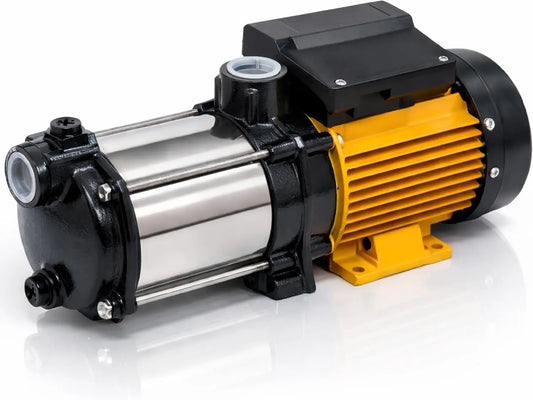 Bomba de Agua 0.75kW (1CV), caudal max. 3600 l/h, altura max. 55mca. Bomba presurizadora para casa, jardín y riego. bomba de presión -Fluvia