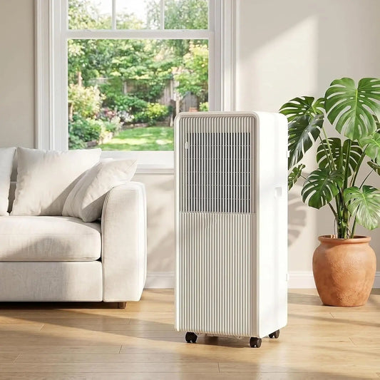 Aire Acondicionado Portátil 14000 BTU con Deshumidificador y Ventilador 3en1 con inteligente WiFi Modo Sueño Silencioso y Oscilación Enfriamiento Rá