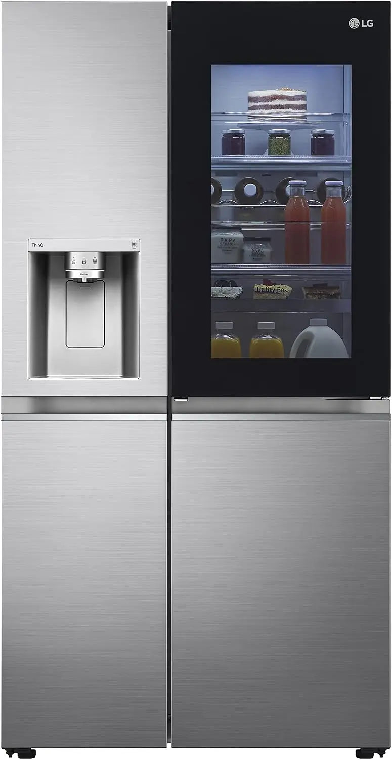 LG GSXV91PZAE, Frigorífico Americano de doble puerta InstaView Total sin escarcha con congelador, 635 L, dispensador de agua y hielo UV Nano